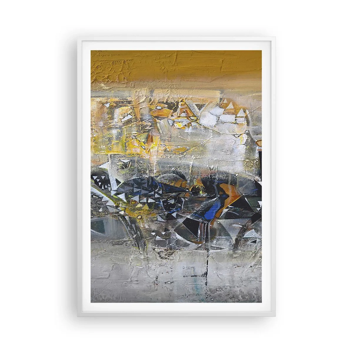 Poster in een witte lijst - Alles komt goed - 70x100 cm