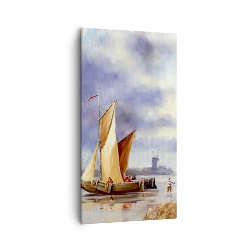 Schilderen op canvas - De terugkeer van zeelieden - 55x100 cm