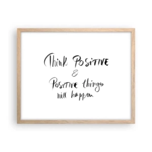 Een poster in een licht eiken lijst - Hoe leef je het leven? - 50x40 cm