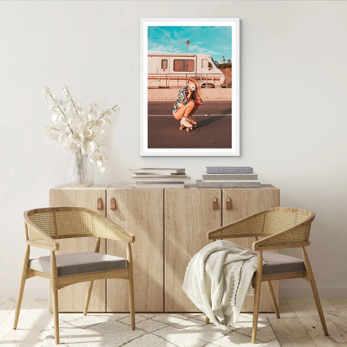 Poster in een witte lijst - Lach alsjeblieft! - 30x40 cm