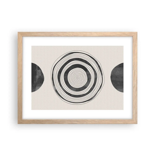 Een poster in een licht eiken lijst - Wat belangrijk is, is wat er tussenin zit - 40x30 cm
