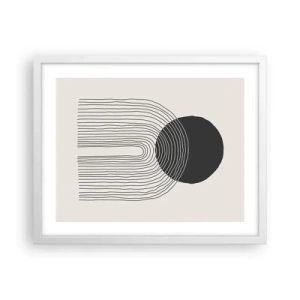 Poster in een witte lijst - Bibberen en vertrouwen - 50x40 cm