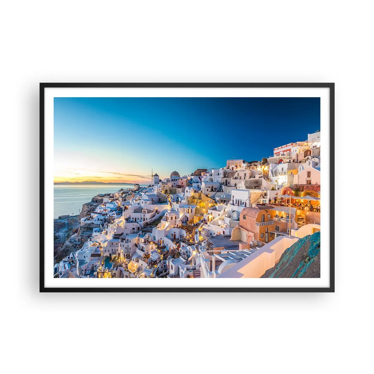 Poster in een zwarte lijst - De essentie van Grieksheid - 100x70 cm