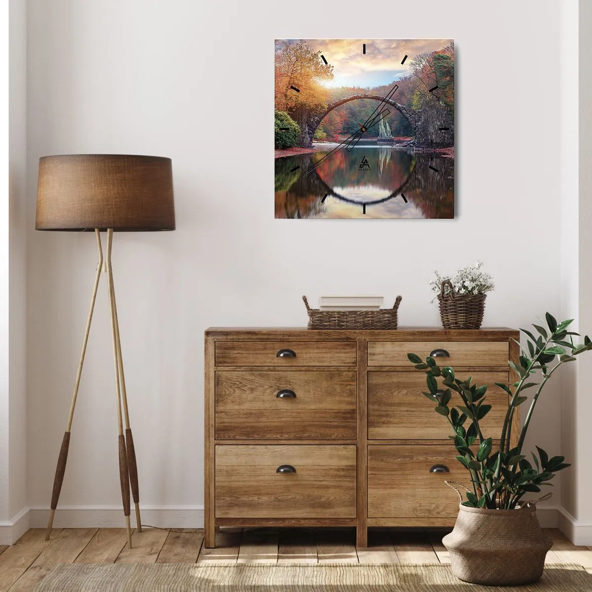 Wandklok - Klok - Aan de andere kant van de spiegel - 30x30 cm