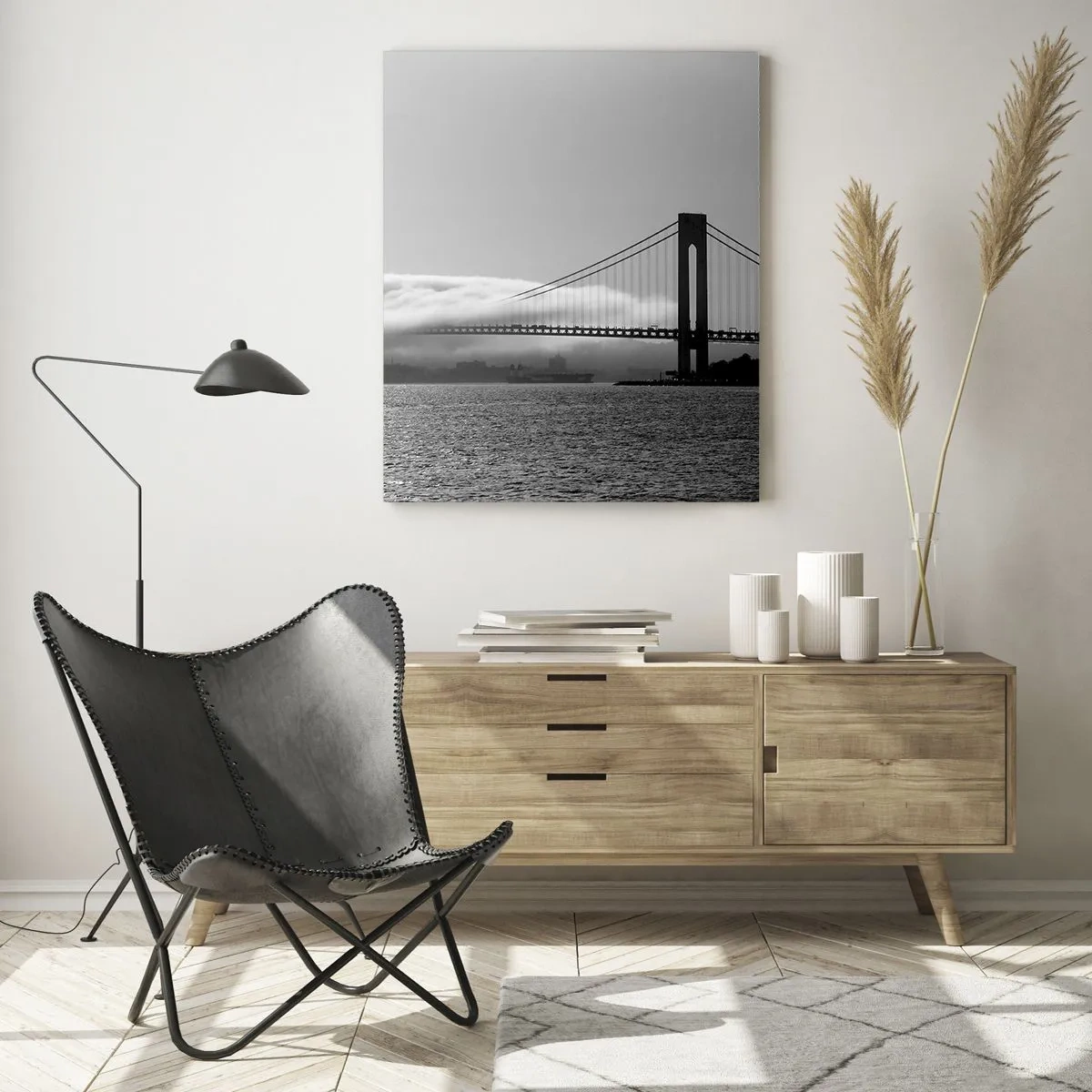 Schilderen op glas - Vaar door de Golden Gates - 50x70 cm