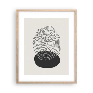 Een poster in een licht eiken lijst - Duur en spiertrekkingen - 40x50 cm