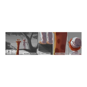 Fotobehang Monster Zelfklevend Deluxe Sticker - Dit gebeurt echt - Giraffe, Kinderen, Droom - 100x30 cm