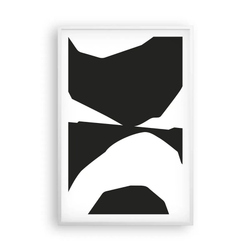 Poster in een witte lijst - Positief – negatief - 61x91 cm