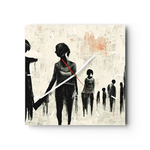 Wandklok - Klok - Tegen eenzaamheid - 40x40 cm