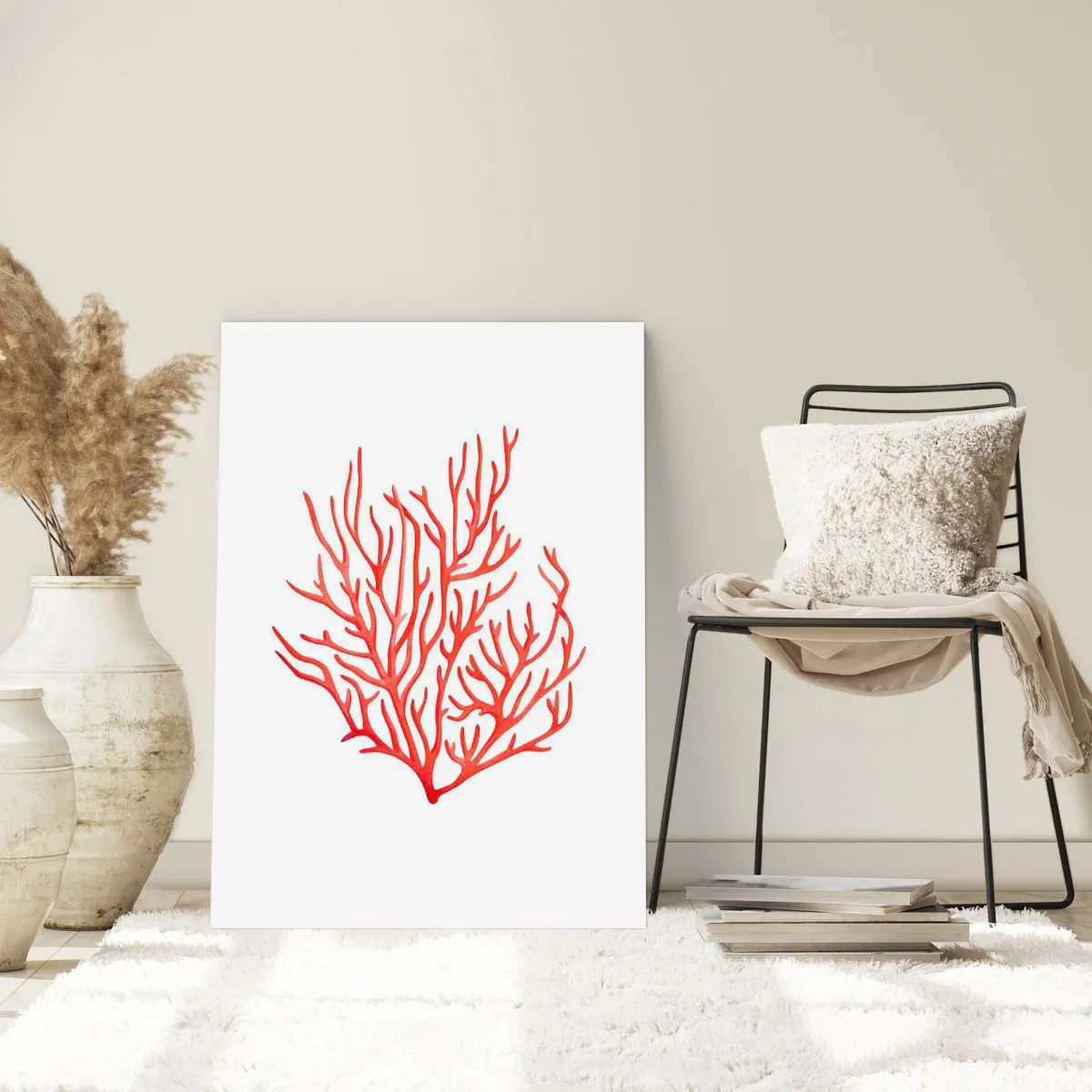 Poster - Koraal filigraan - 70x100 cm