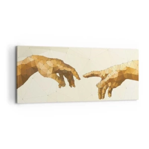 Schilderen op canvas - Goddelijke geometrie - 100x40 cm