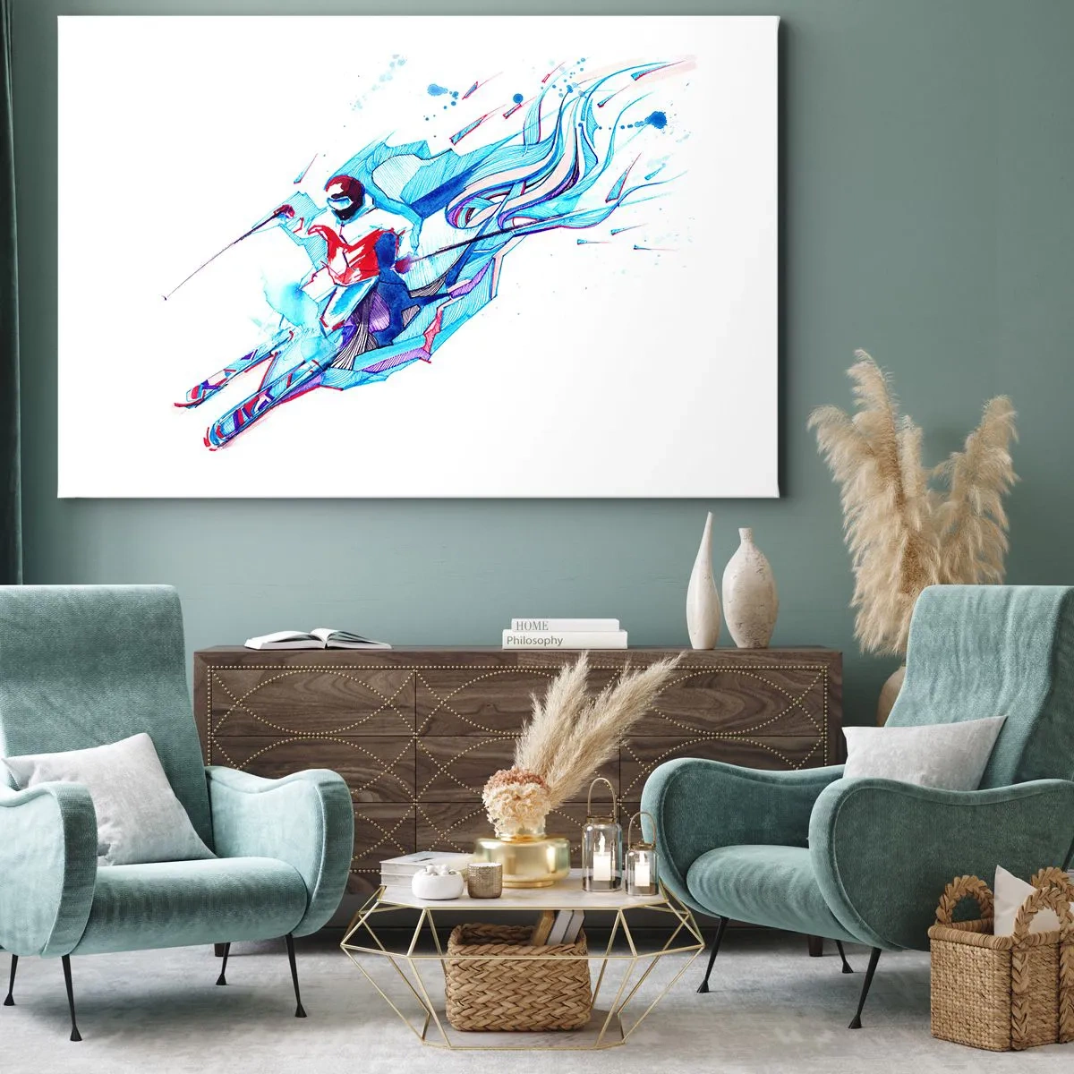 Schilderen op canvas - Gekke rush van vreugde - 120x80 cm