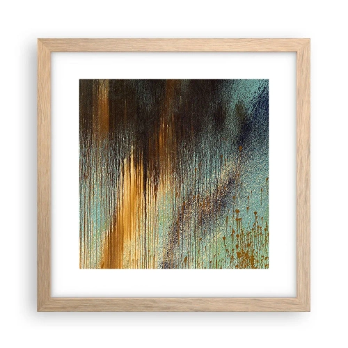 Een poster in een licht eiken lijst - Een niet toevallig kleurrijke compositie - 30x30 cm