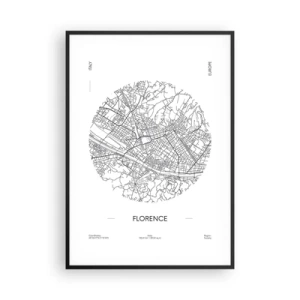 Poster in een zwarte lijst - Anatomie van Florencia - 70x100 cm