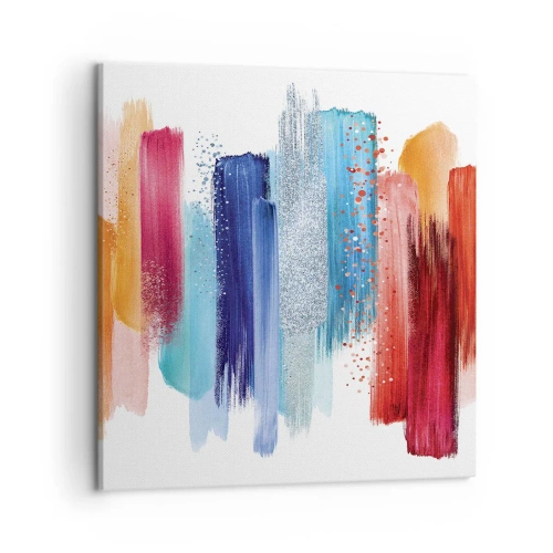Schilderen op canvas - Omhoog en omlaag - 50x50 cm