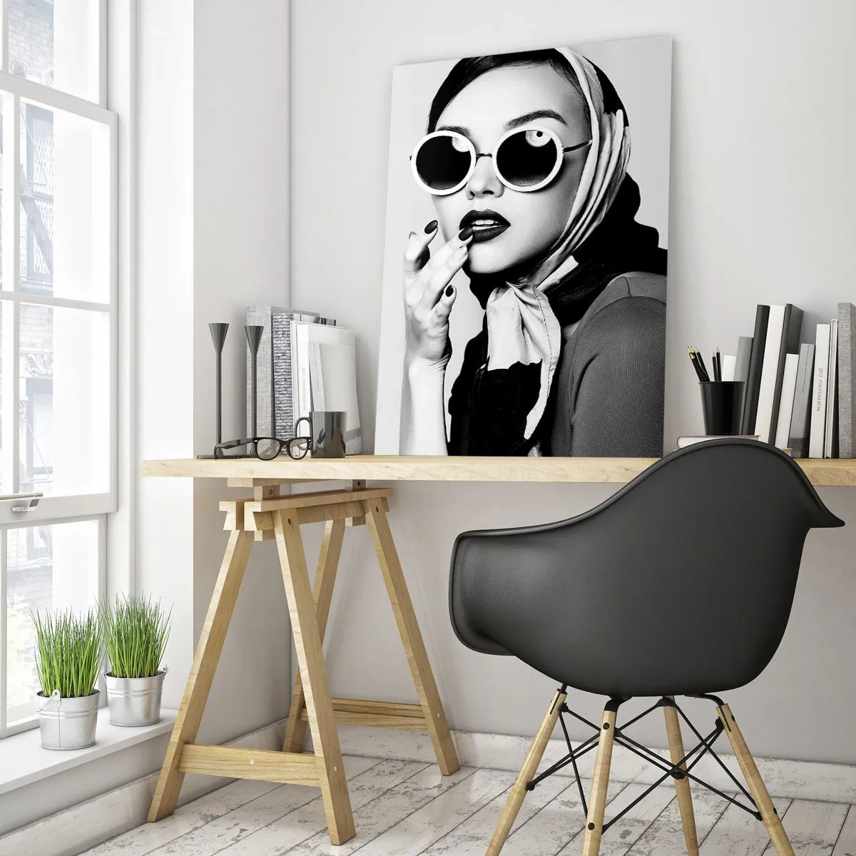 Schilderen op glas - Groeten uit de jaren 60 - 50x70 cm