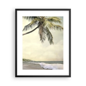 Poster in een zwarte lijst - Tropische droom - 40x50 cm