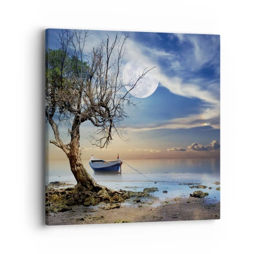 Schilderen op canvas - Is dit het einde of het begin? - 40x40 cm