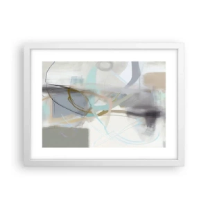 Poster in een witte lijst - Mistige abstractie - 40x30 cm