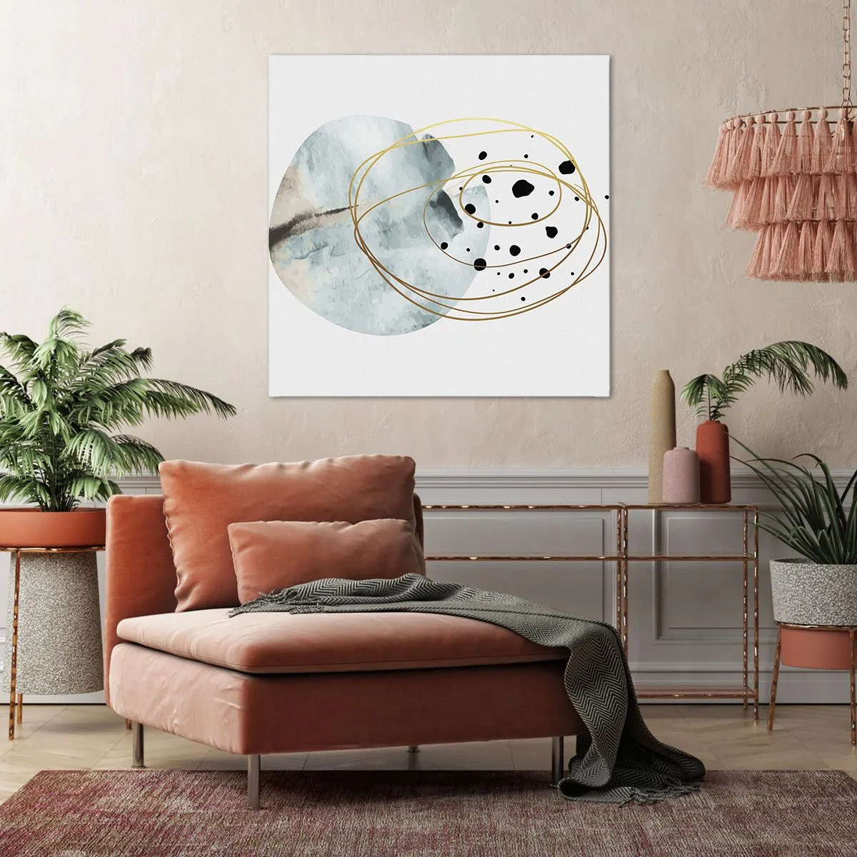 Schilderen op canvas - Omarmd door de ruimte - 50x50 cm