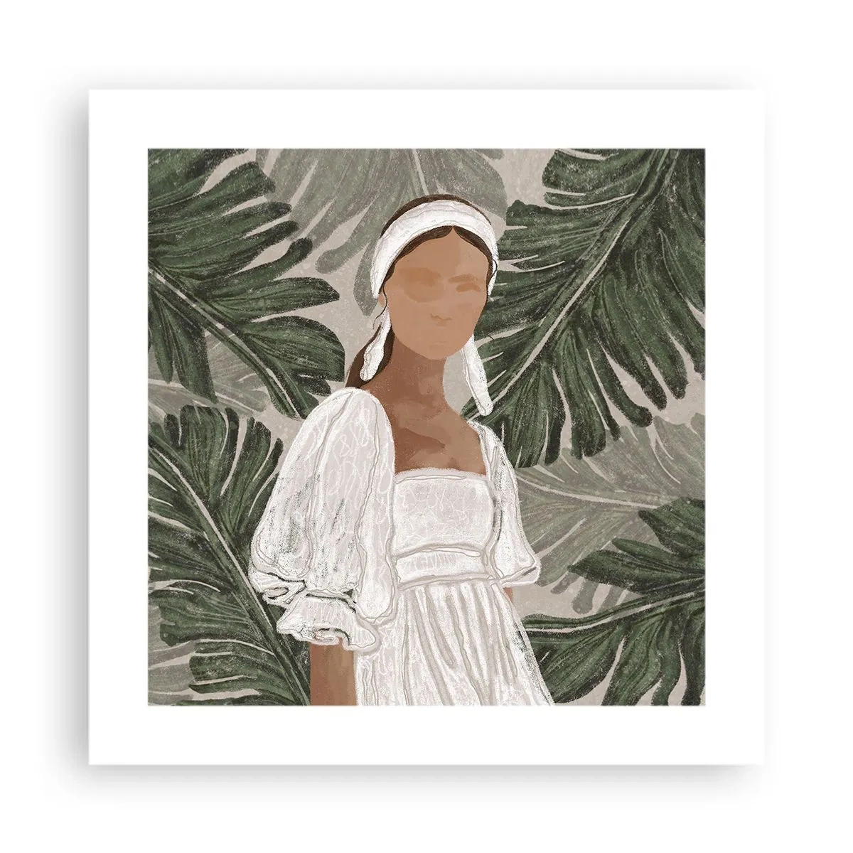 Poster - Exotisch portret - 40x40 cm