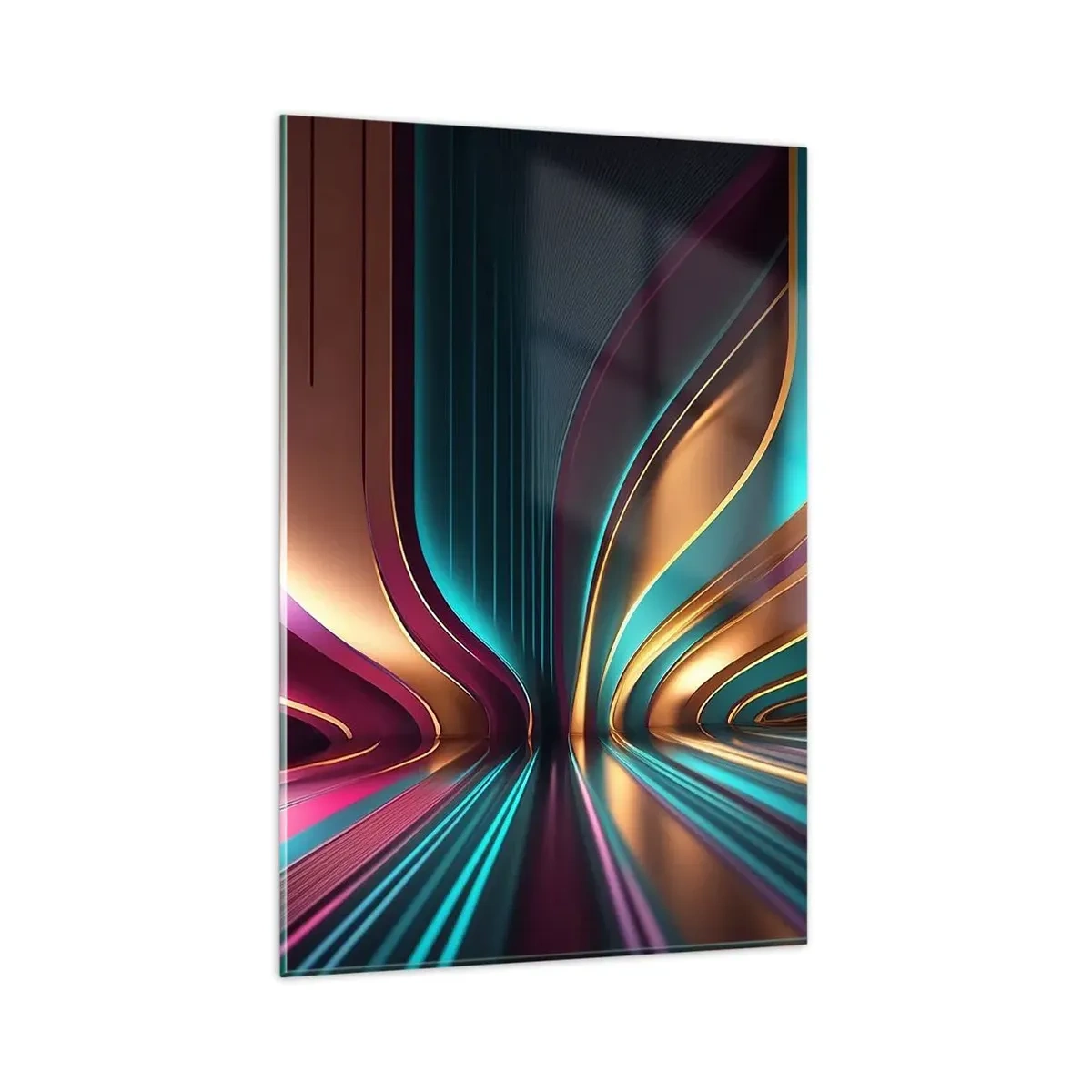 Schilderen op glas - Architectuur van licht - 80x120 cm