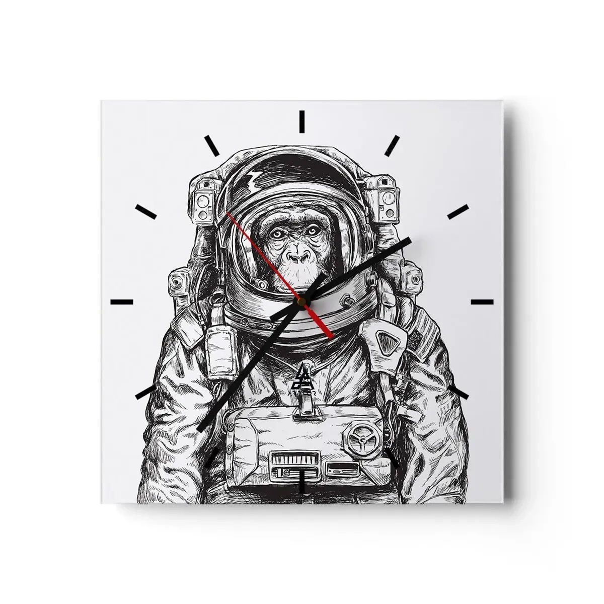 Wandklok - Klok - Alternatieve evolutie - 40x40 cm