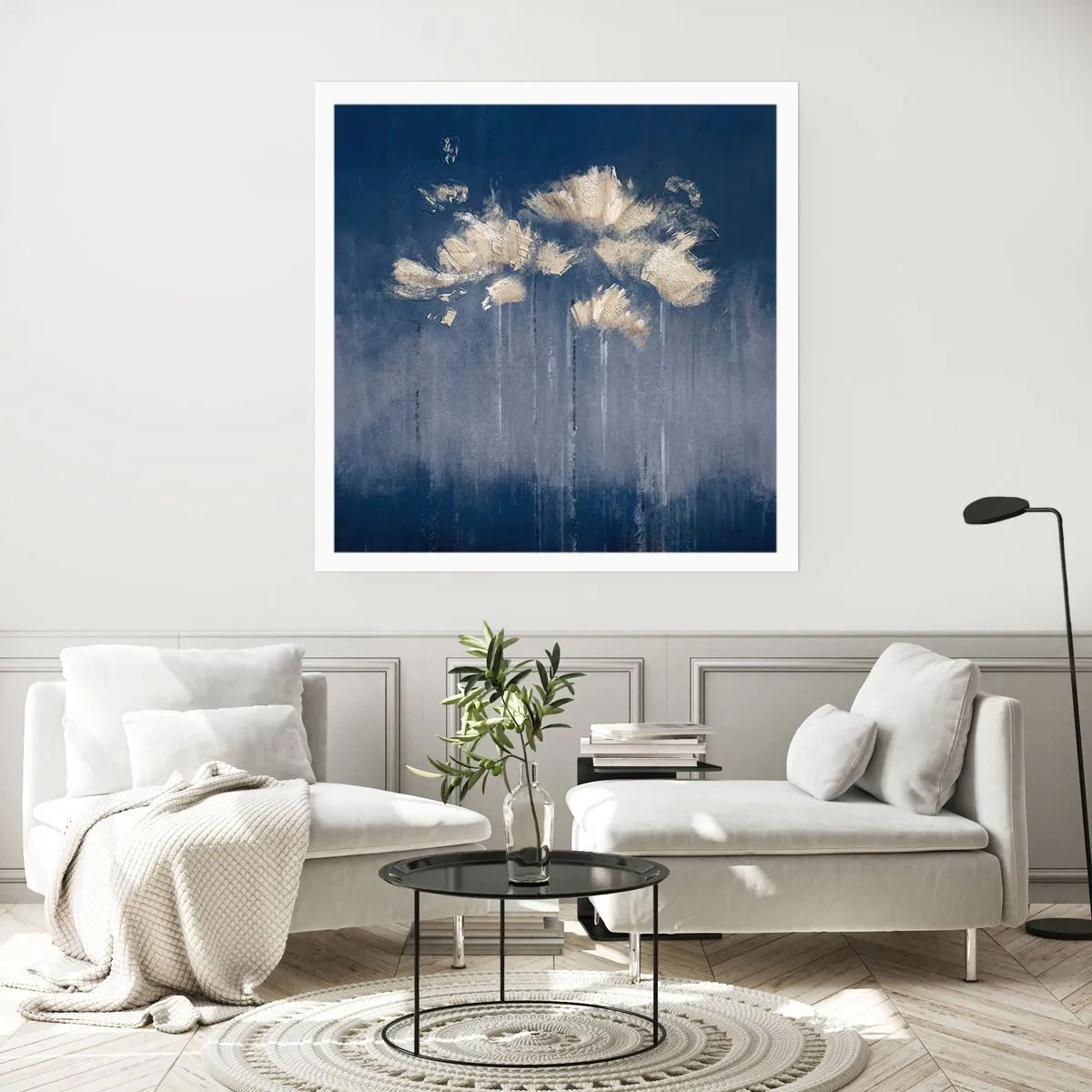 Poster - Als bloemblaadjes in de wind - 30x30 cm