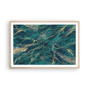 Een poster in een licht eiken lijst - Goudmijn - 91x61 cm