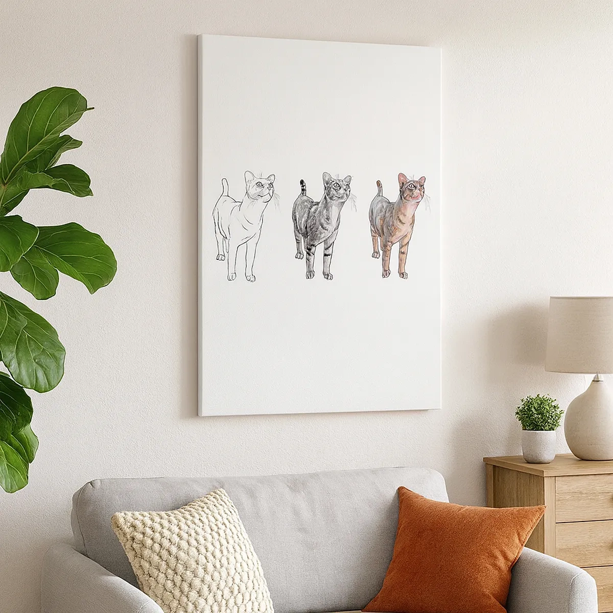 Schilderen op canvas - Les tekenen - 50x70 cm