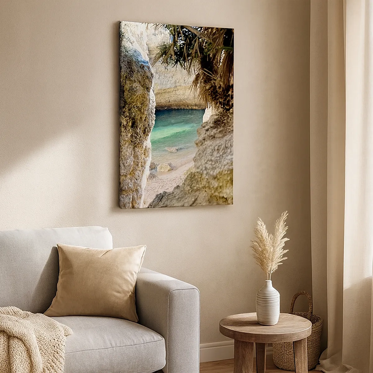 Schilderen op canvas - Turkoois baai - 50x70 cm