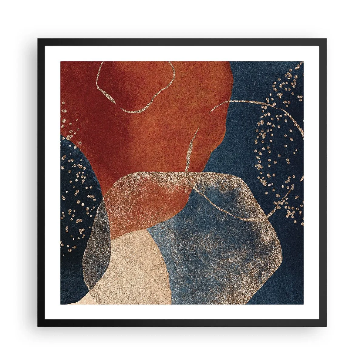 Poster in een zwarte lijst - De lichtheid van het zijn - 60x60 cm