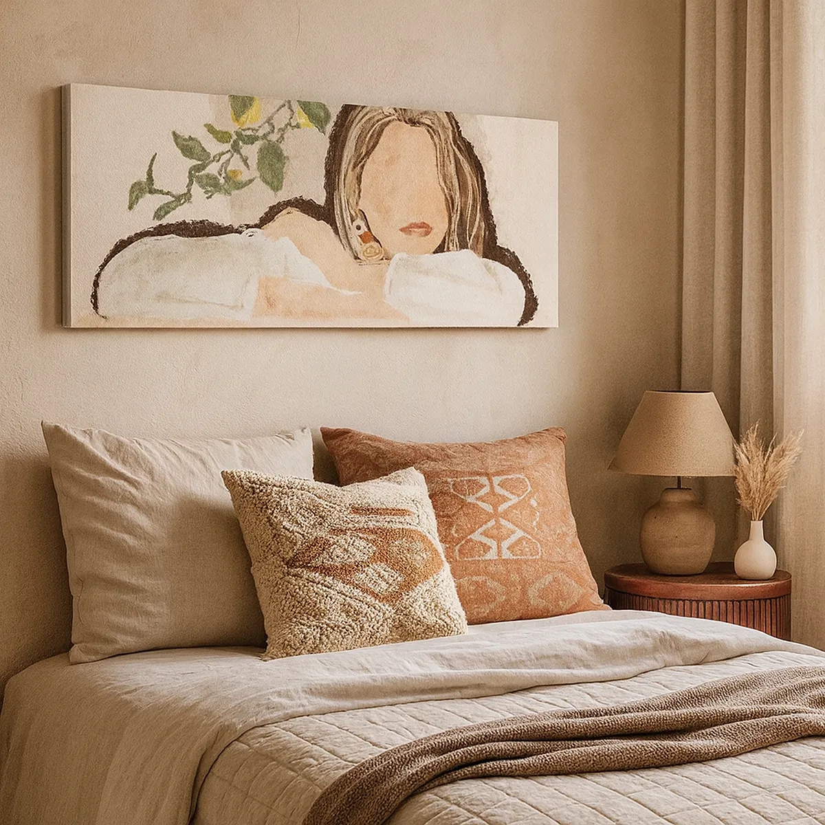 Schilderen op canvas - Zuidelijke schoonheid - 30x30 cm