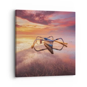 Schilderen op canvas - De rust van een tropische avond - 30x30 cm
