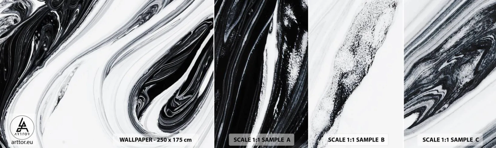 Fotobehang Monster Zelfklevend Deluxe Sticker - Een combinatie van tegenstellingen - Verf, Deel, Modern - 100x30 cm