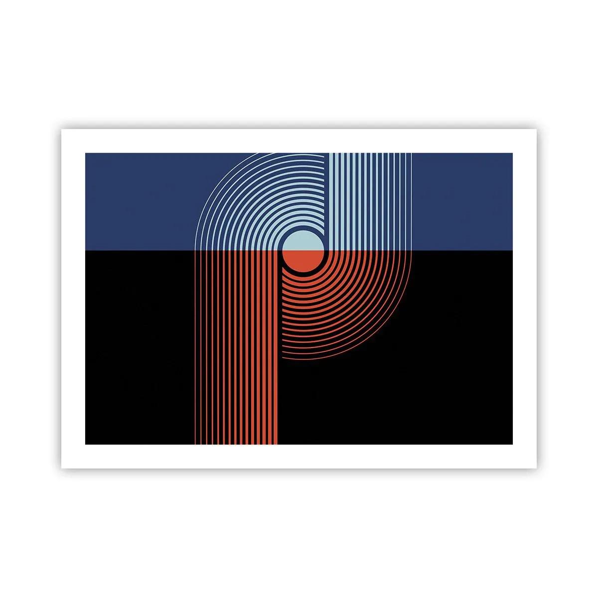 Poster - In een geometrische omhelzing - 70x50 cm