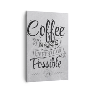Schilderen op canvas - Hoe kun je niet van koffie houden? - 80x120 cm