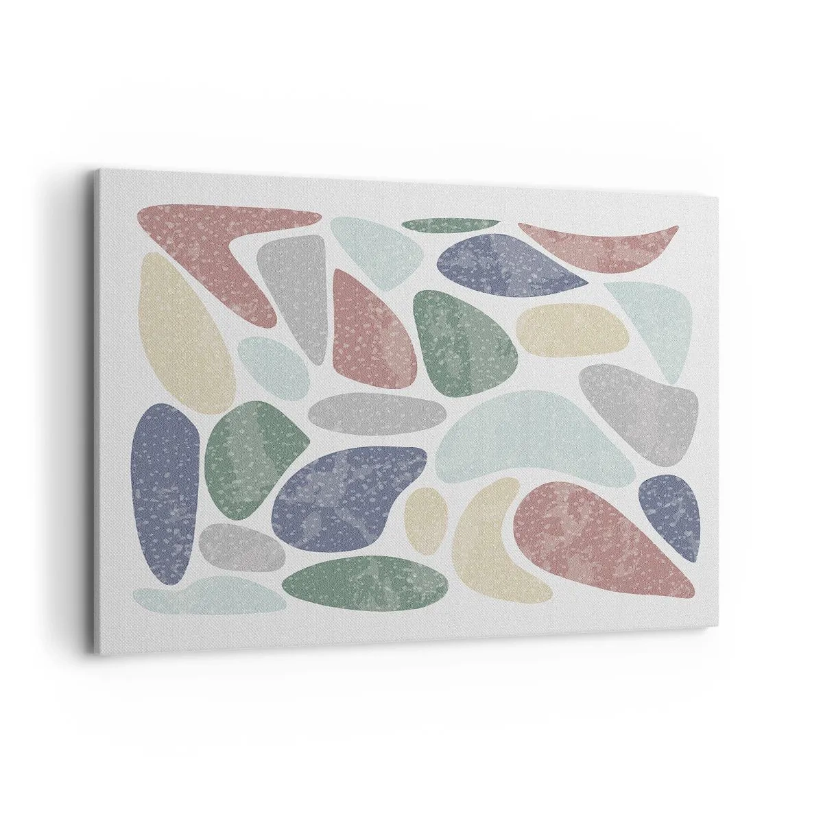 Schilderen op canvas - Een mozaïek van poederkleuren - 100x70 cm