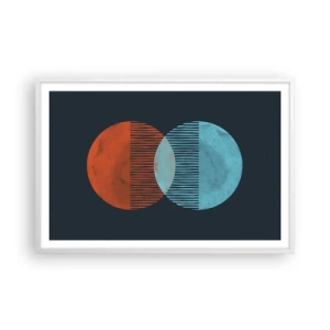 Poster in een witte lijst - Astronomische fantasie - 91x61 cm