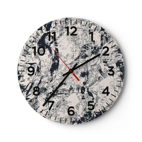 Wandklok - Klok - Interpenetratie van tegenstellingen - 40x40 cm