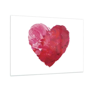 Schilderen op glas - Alles wat je nodig hebt is liefde - 100x70 cm