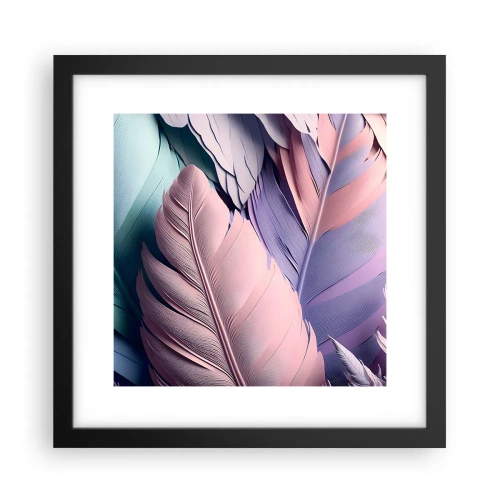 Poster in een zwarte lijst - Vogel chique - 30x30 cm