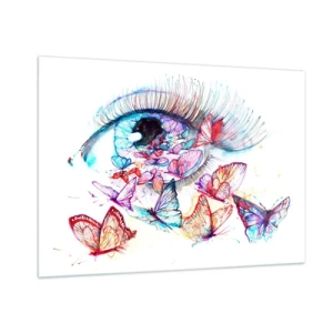 Schilderen op glas - Sprookjesachtige ogen charme - 100x70 cm