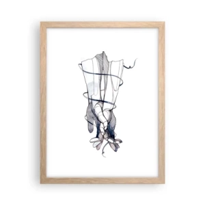 Een poster in een licht eiken lijst - Touch-studie - 30x40 cm