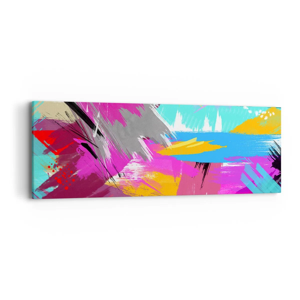 Schilderen op canvas - Man, man, man en weer man - 90x30 cm