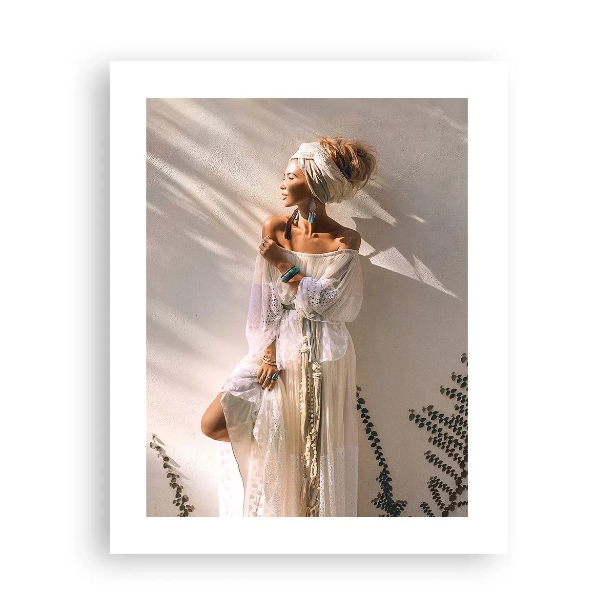 Poster - De zon en het meisje - 40x50 cm