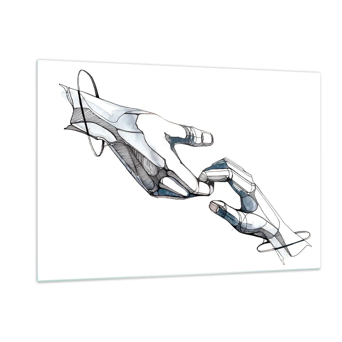 Schilderen op glas - Een goed gebaar - 120x80 cm