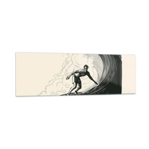 Schilderen op glas - Koning van de golf - 160x50 cm