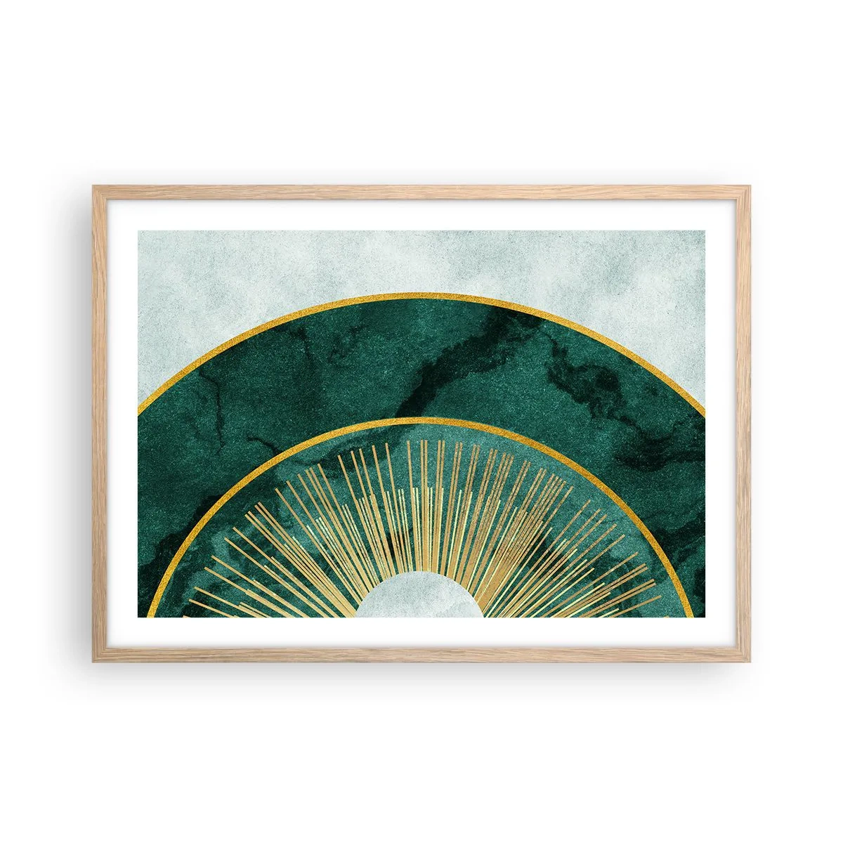 Een poster in een licht eiken lijst - Een ander zonnestelsel - 70x50 cm