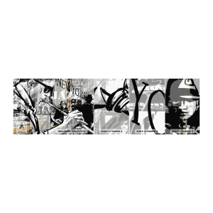 Fotobehang Staaltje Standard Eco - Op het ritme van New York - New York, Muziek, Jazz - 100x30 cm